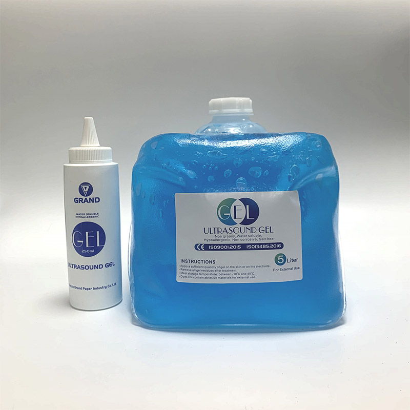 투명하고 파란색 젤